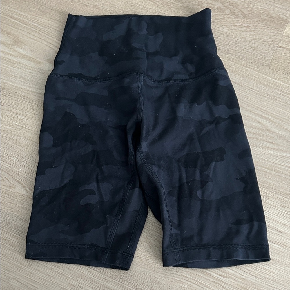 lululemon athletica Black Camo Bike Shorts